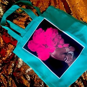 Black History Month Inspired Purse Tote Bag. Green Medium Size
